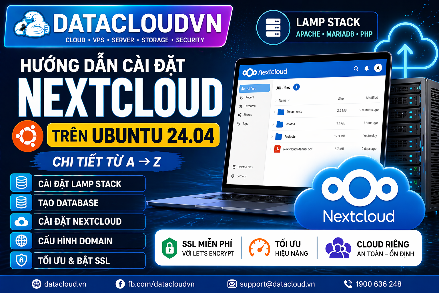 How to Install Nextcloud on Ubuntu 24.04 - datacloudvn
